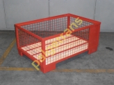 Halbhohe Gitterbox 570 mm, ohne Klappe, Rot